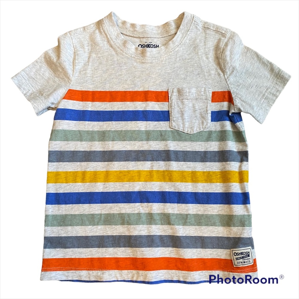 OshKosh B’gosh Striped Short Sleeve Shirt in 4T